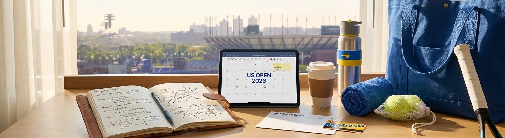 Bright realistic US Open 2026 local-life cover for Canadian Open Tennis Names To Know For US Open 2026.