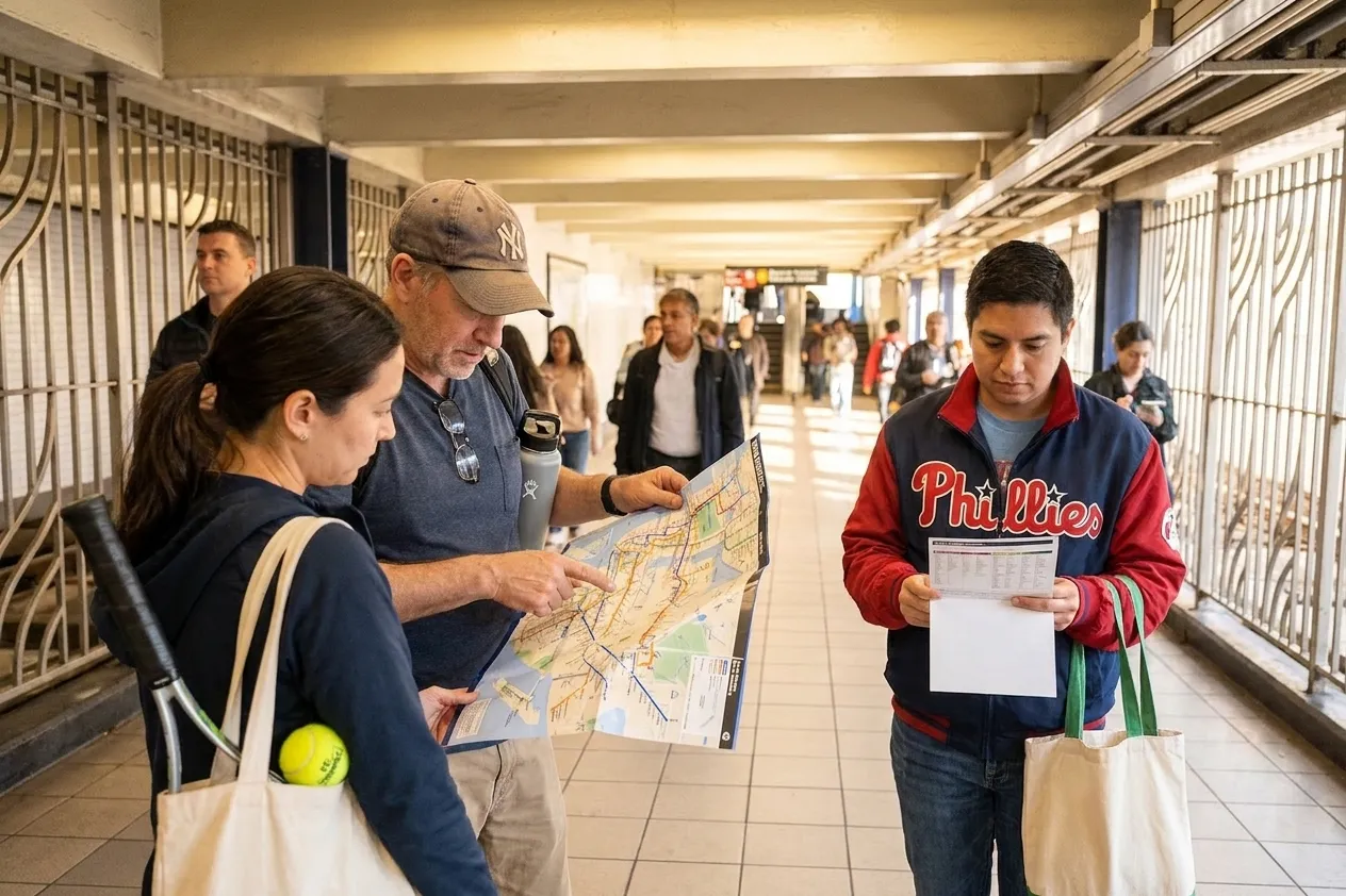A bright Queens local-life scene connected to Yankees vs Phillies Queens Food Routes Before US Open.