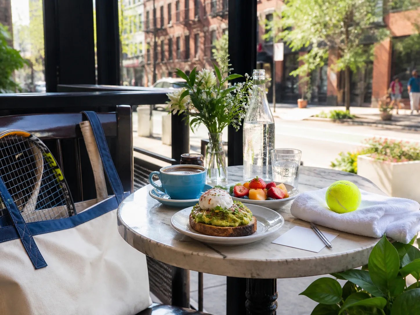 Bright Queens local-life detail for Jenna Ortega Ideas Around US Open 2026 Quiet Cafe New York.