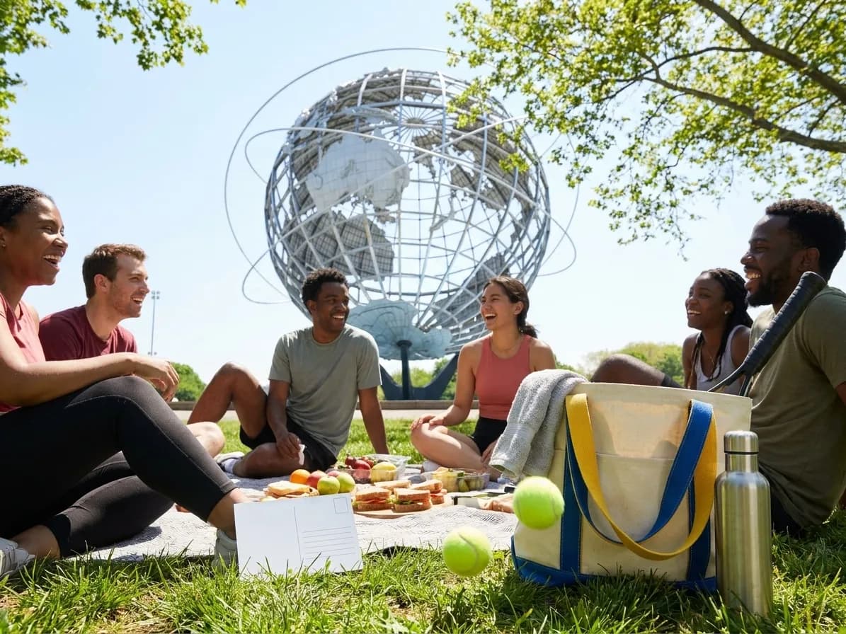Bright Queens local-life detail for Avengers Doomsday Fan Photo Stops Near US Open 2026.