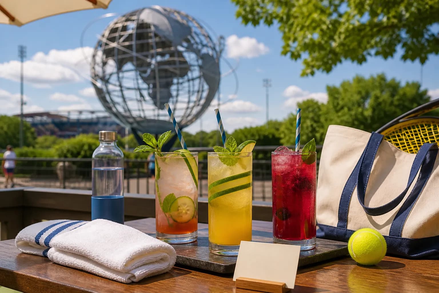 Bright Queens local-life detail for Storm Ideas Around US Open 2026 Mocktail Table Qualifying Week.