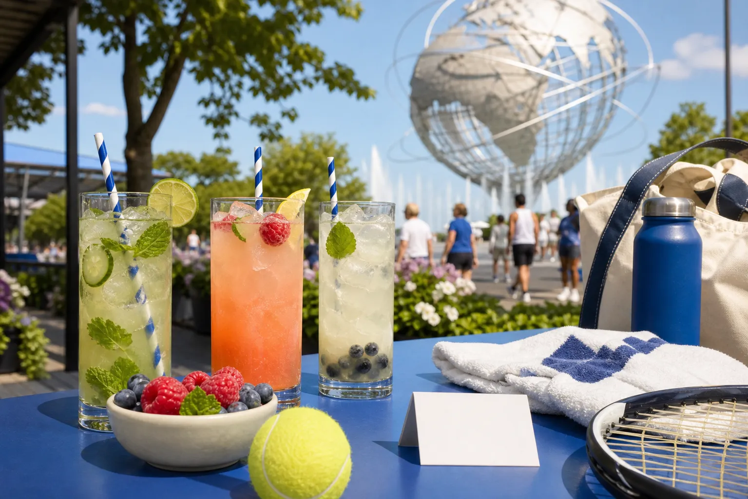 Bright Queens local-life detail for Storm Ideas Around US Open 2026 Mocktail Table Qualifying Week.