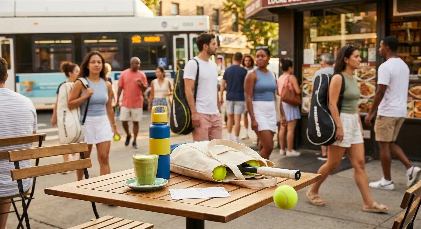 Bright Queens local-life detail for Kylie Jenner Tenniscore Color Guide For US Open 2026.