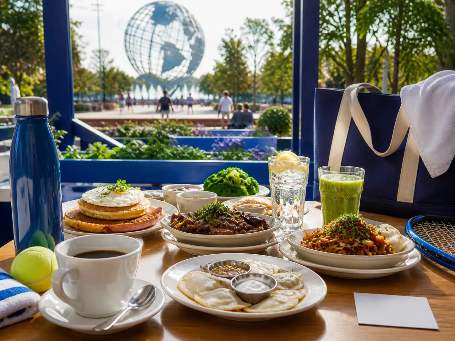 Bright Queens local-life detail for Jamie Lee Curtis Local Stops For US Open 2026 Brunch Stop Flushing Meadows.