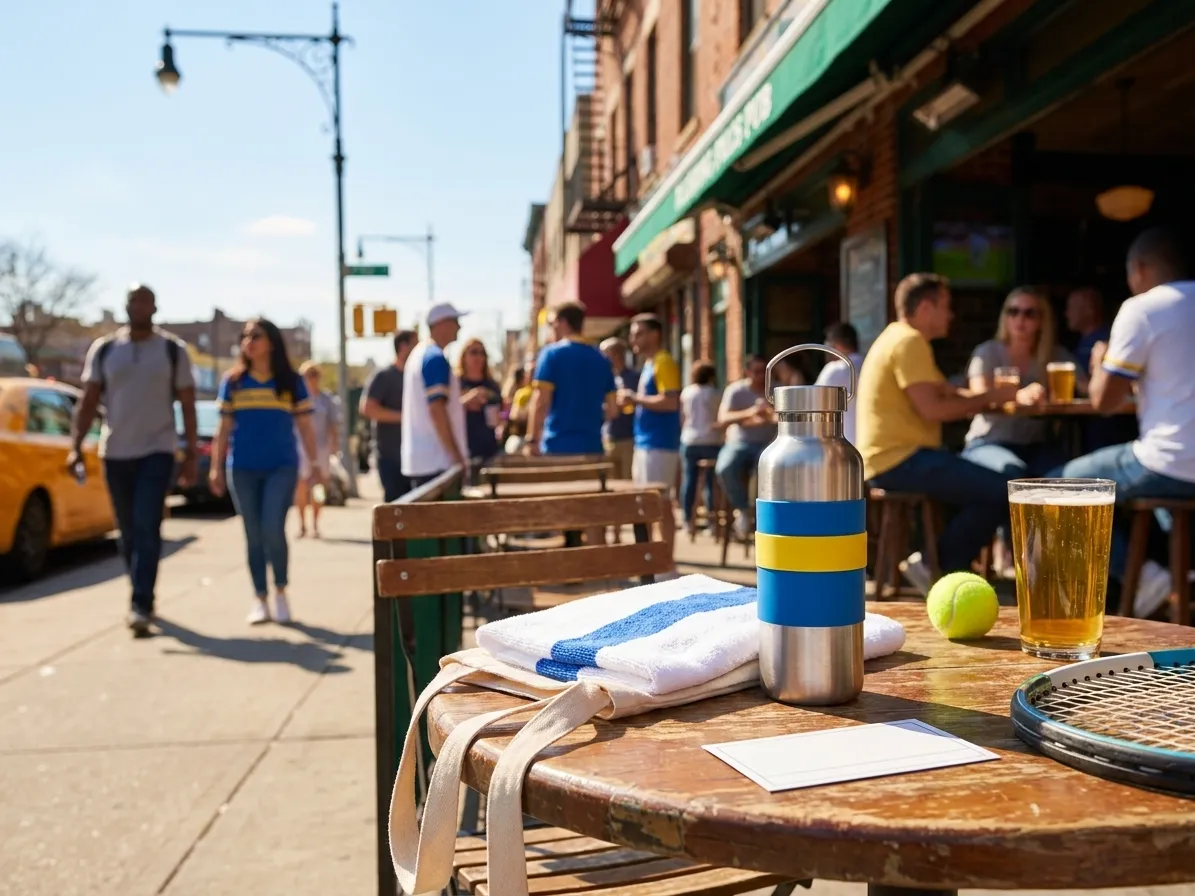 Bright Queens local-life detail for Jamie Lee Curtis Route Before US Open 2026 Bar Route.