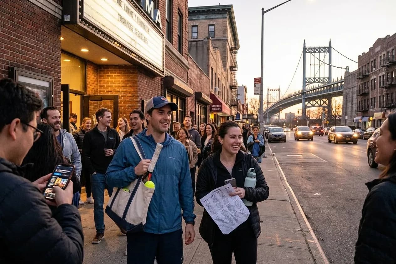 A bright Queens local-life scene connected to Jared Leto Cinema Stops After Late US Open Matches.