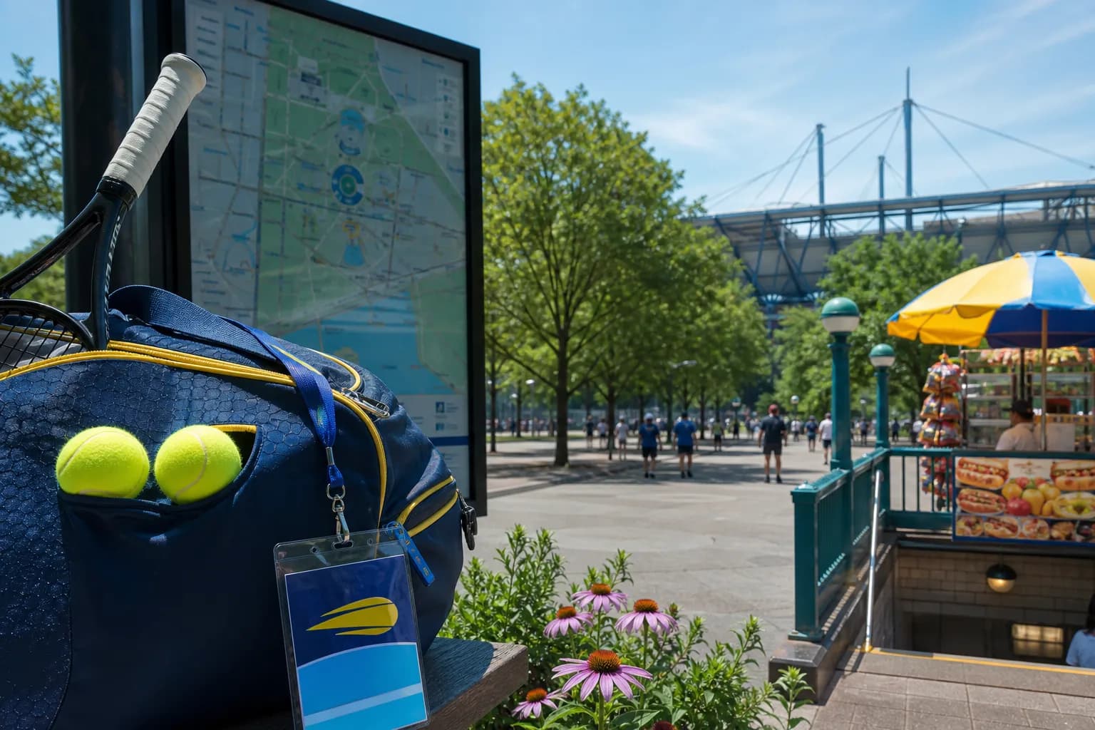 A bright Queens local-life scene connected to Freddy Fazbear Pizza Mall Detours Before US Open 2026.