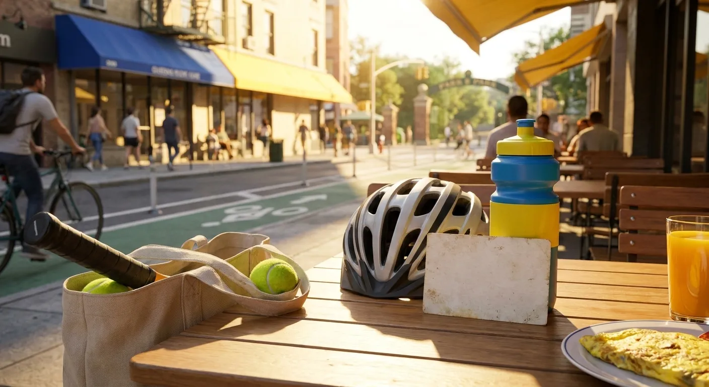 Bright Queens local-life detail for Summer Streets NYC Bike Route To US Open 2026.