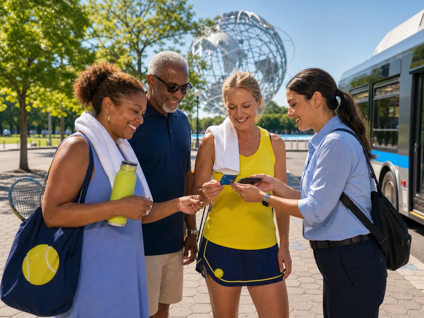 Bright Queens local-life detail for Oprah Stedman Graham Public Ideas Around US Open 2026 Transit Plan Qualifying Week.