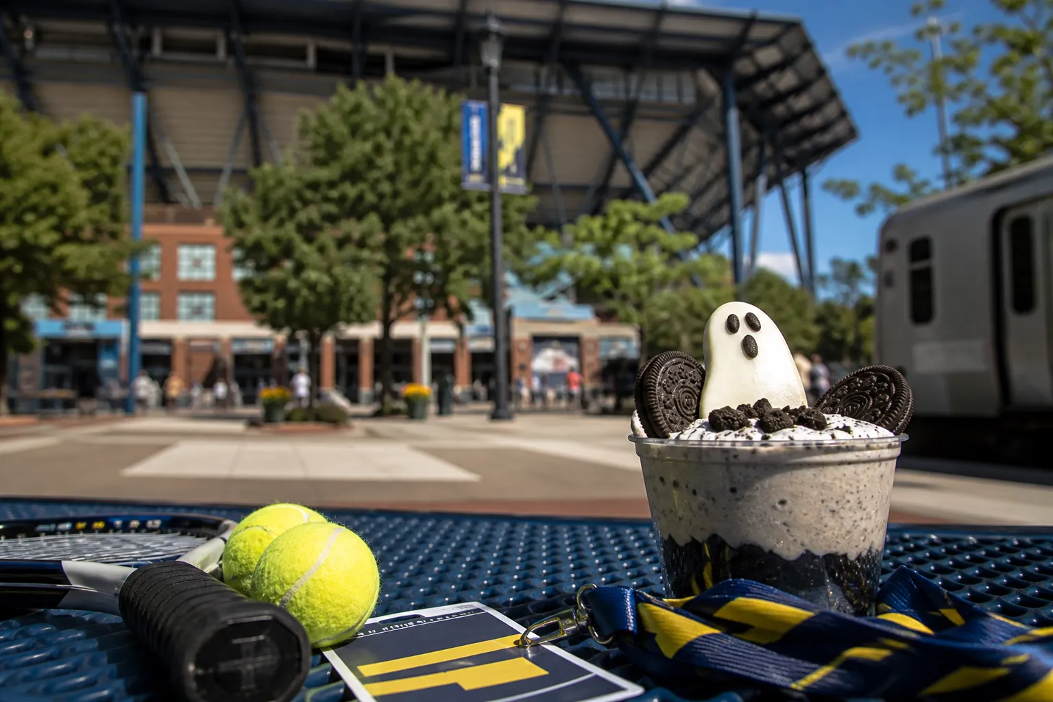 A bright New York local-life cover for Oreo Chocolate Crème Ghosts Dessert Stops Near US Open 2026, with US Open 2026 tennis details.