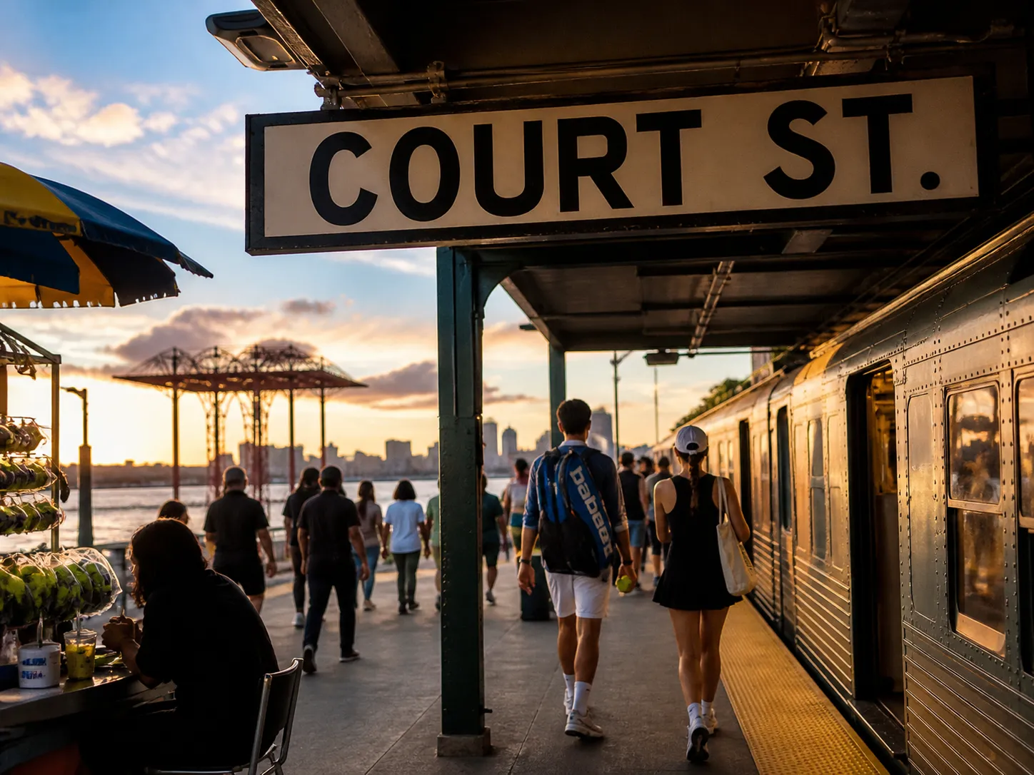 Bright New York local-life cover for Marlins Vs Braves Near US Open 2026: Waterfront Sunset Detours Before Tennis.