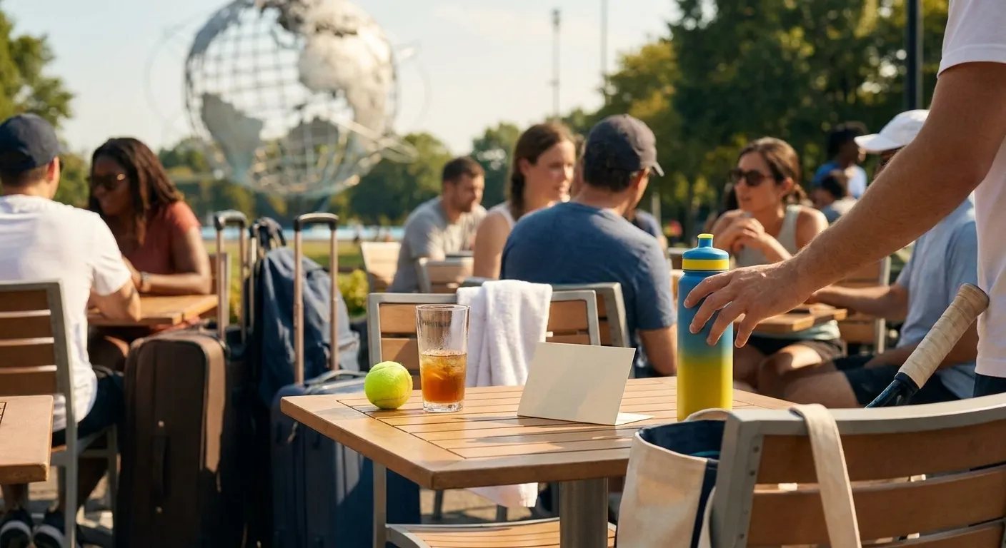 Bright Queens local-life detail for JFK Airport Delay Cafes For US Open 2026 Arrivals.