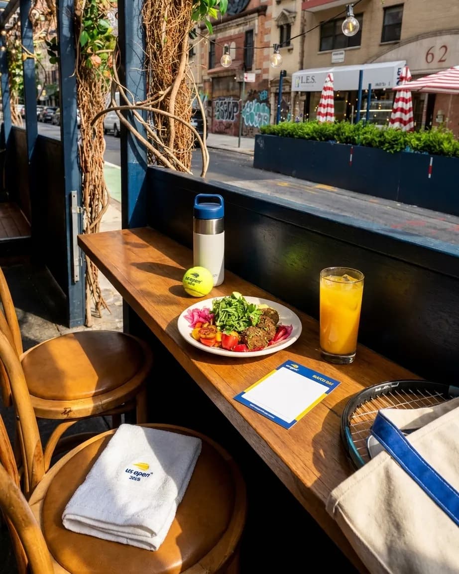 Bright Queens local-life detail for US Open 2026 Qualifying Week Food And Weather Guide.