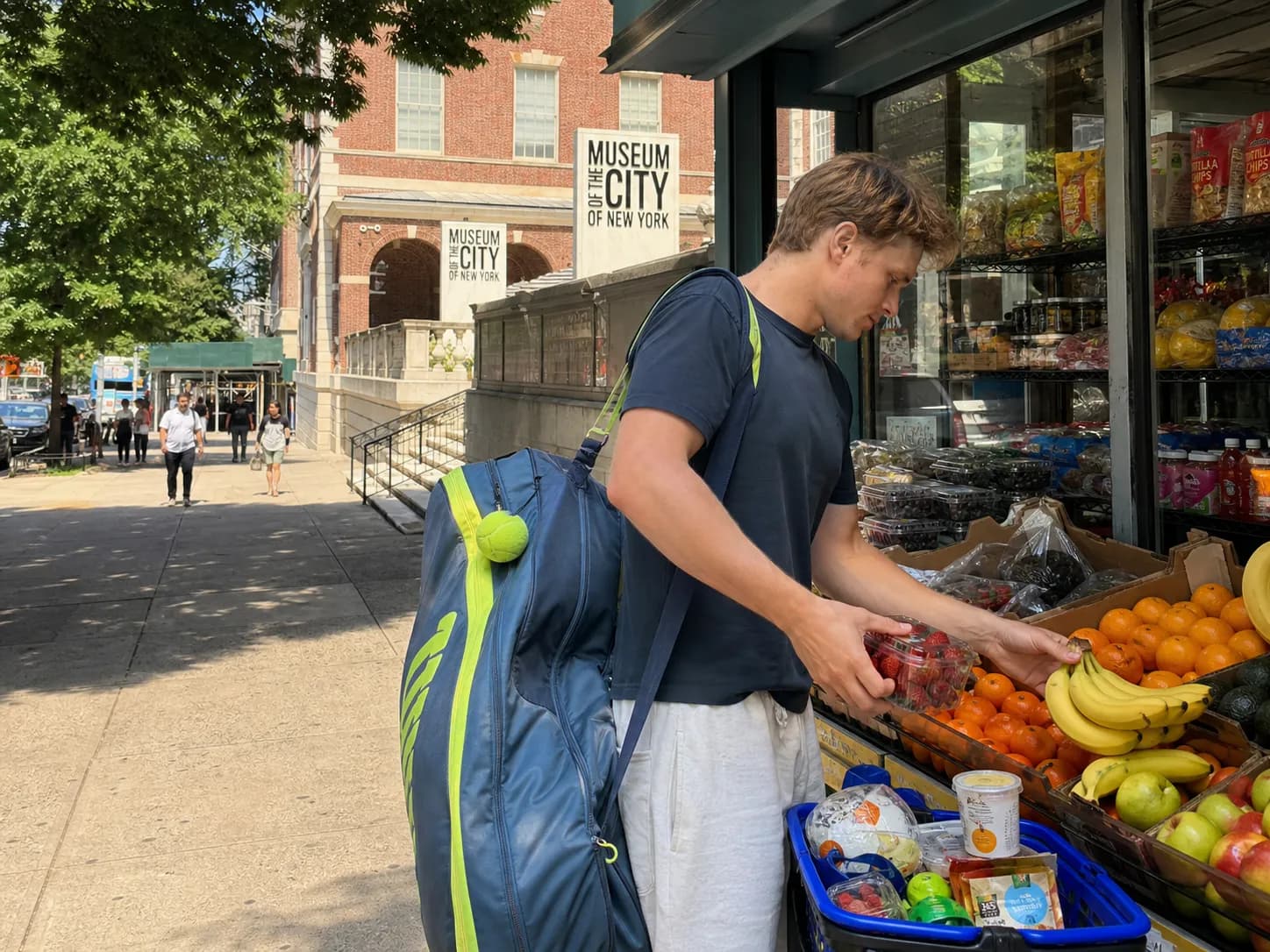 A bright Queens local-life scene connected to Kit Connor Near US Open 2026: Budget Grocery Picnic Planning In Queens.