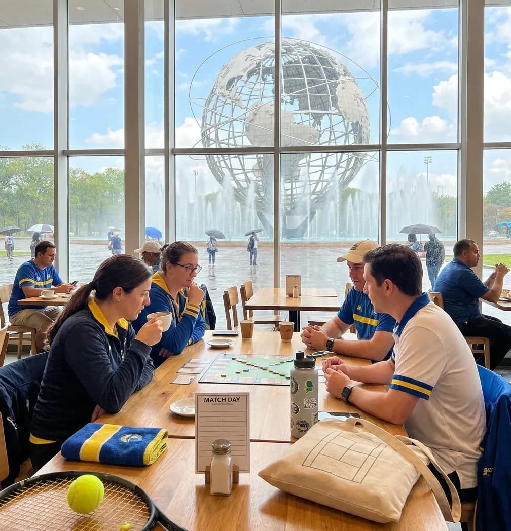 Bright Queens local-life detail for US Open 2026 Rain Delay Indoor Activity Plan.
