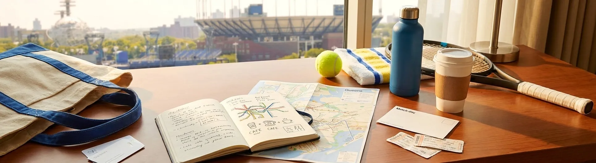 Bright realistic US Open 2026 local-life cover for US Open 2026 Rain Delay Indoor Activity Plan.
