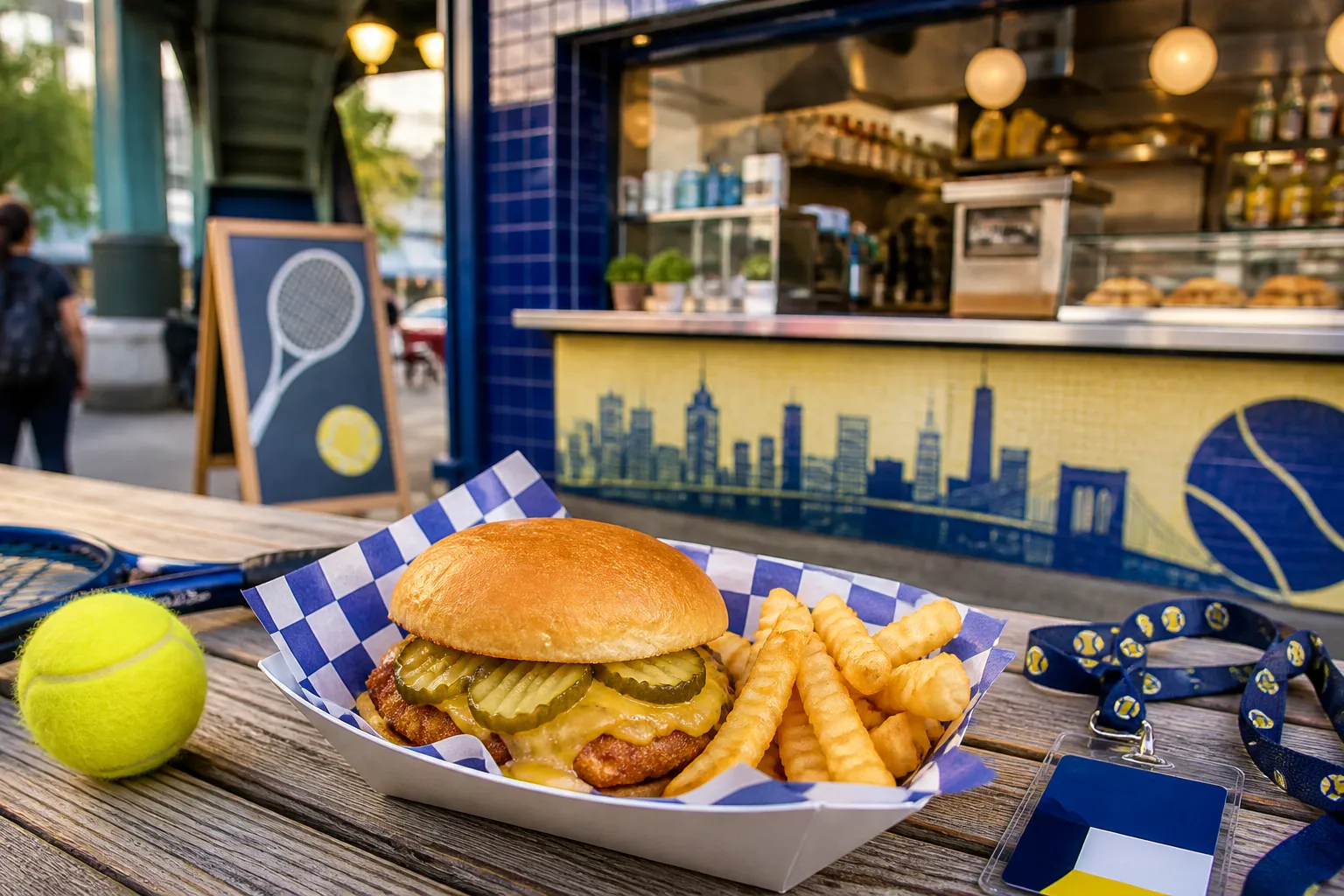 A second distinct New York planning scene connected to Culver’s Fried Pickle Burger Inspired Queens Snack Map For US Open 2026.