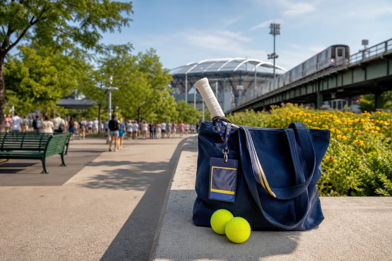 A bright New York local-life cover for Thunderstorm Alerts Indoor Queens Plans For US Open 2026, with US Open 2026 tennis details.