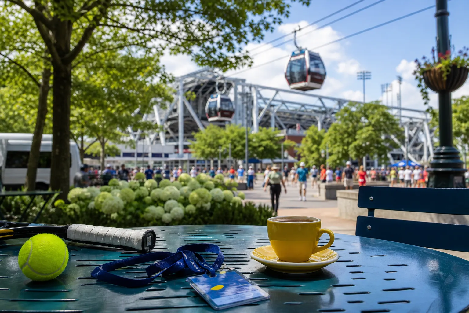 A bright Queens local-life scene connected to Chelsea Juventus Italian Espresso Stops Around US Open 2026.