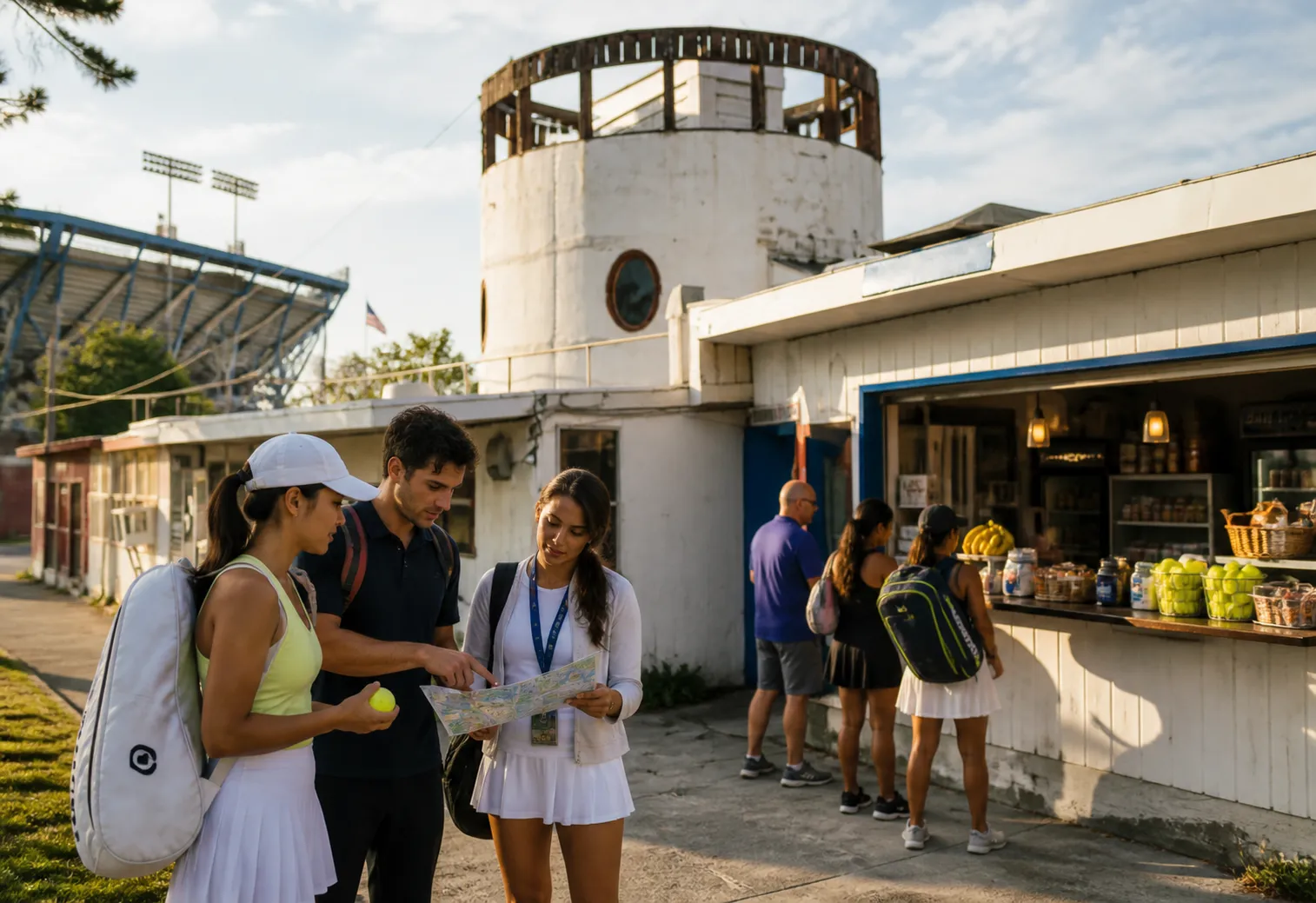 A bright Queens local-life scene connected to América - San Diego Fc Near US Open 2026: Accessible Route Planning For First-Time Visitors.