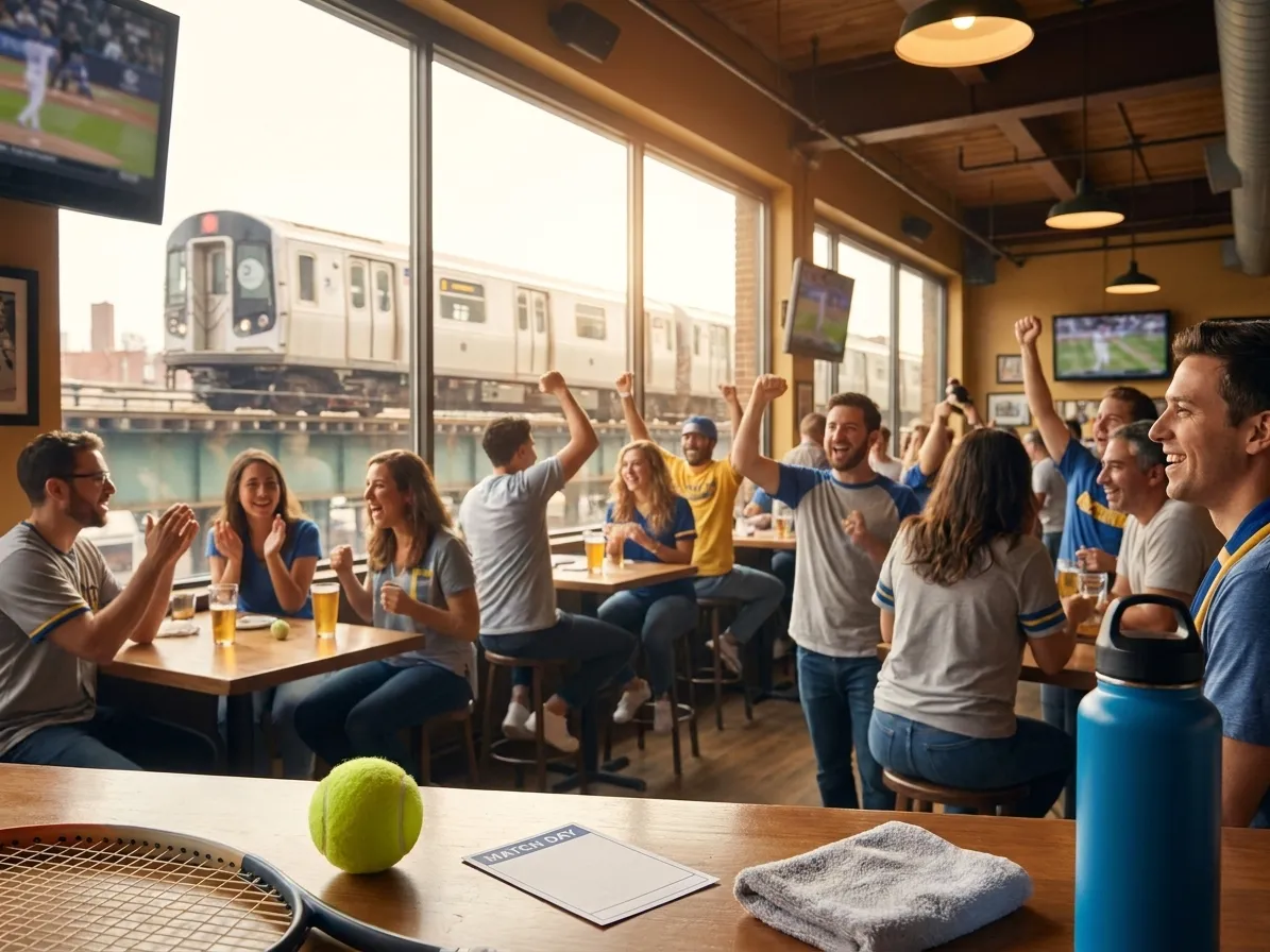 Bright Queens local-life detail for Red Sox Blue Jays Sports Taverns After US Open 2026.