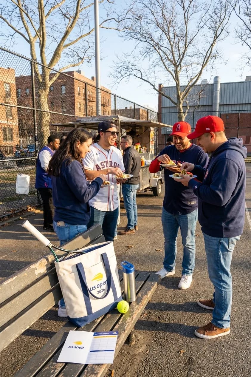 Bright New York local-life cover for Astros vs Angels Taco Runs After US Open Sessions.