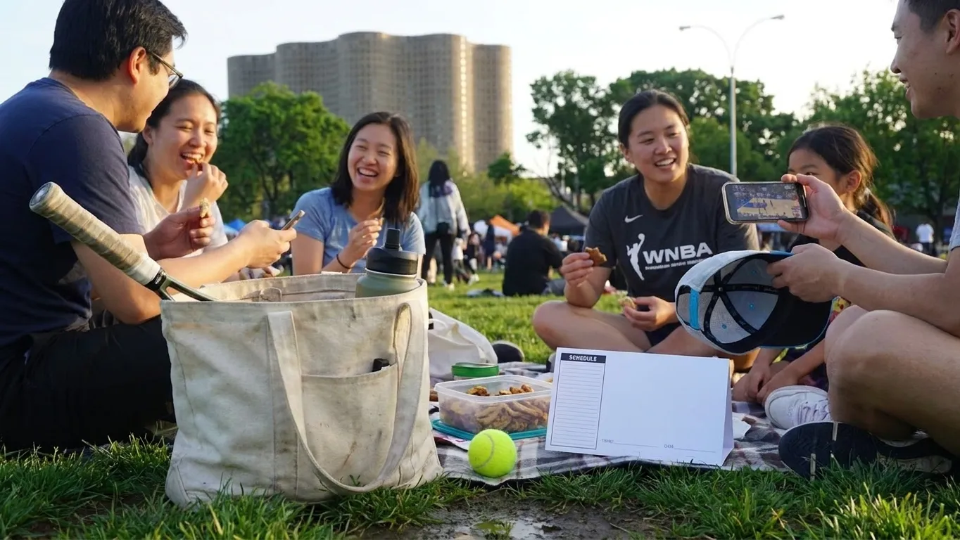 A bright Queens local-life scene connected to Dream vs Wings Watch Spots During US Open Rain Breaks.