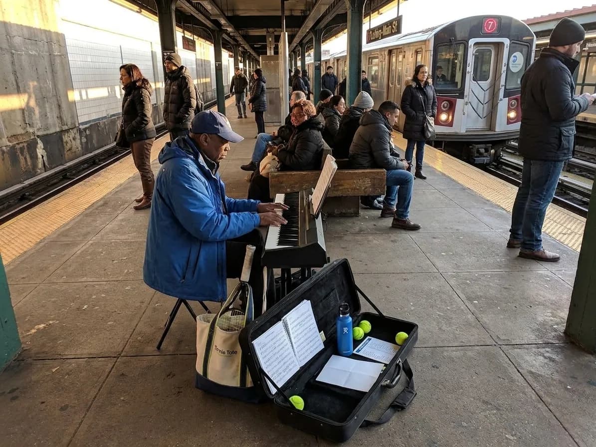 A bright Queens local-life scene connected to Madison Beer Playlist Stops for US Open Night Rides.