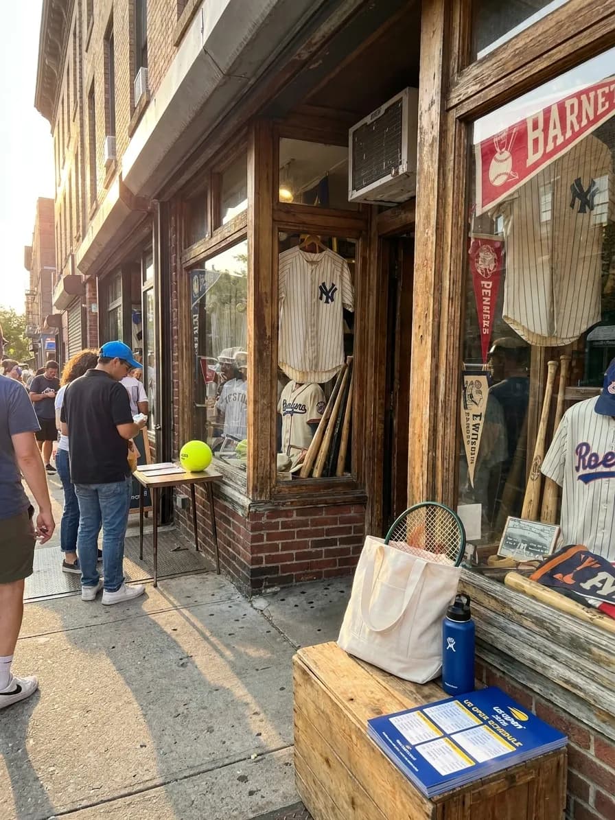 A bright Queens local-life scene connected to Luis Garcia Jr Highlights: NYC Baseball Memorabilia Shops US Open Week.