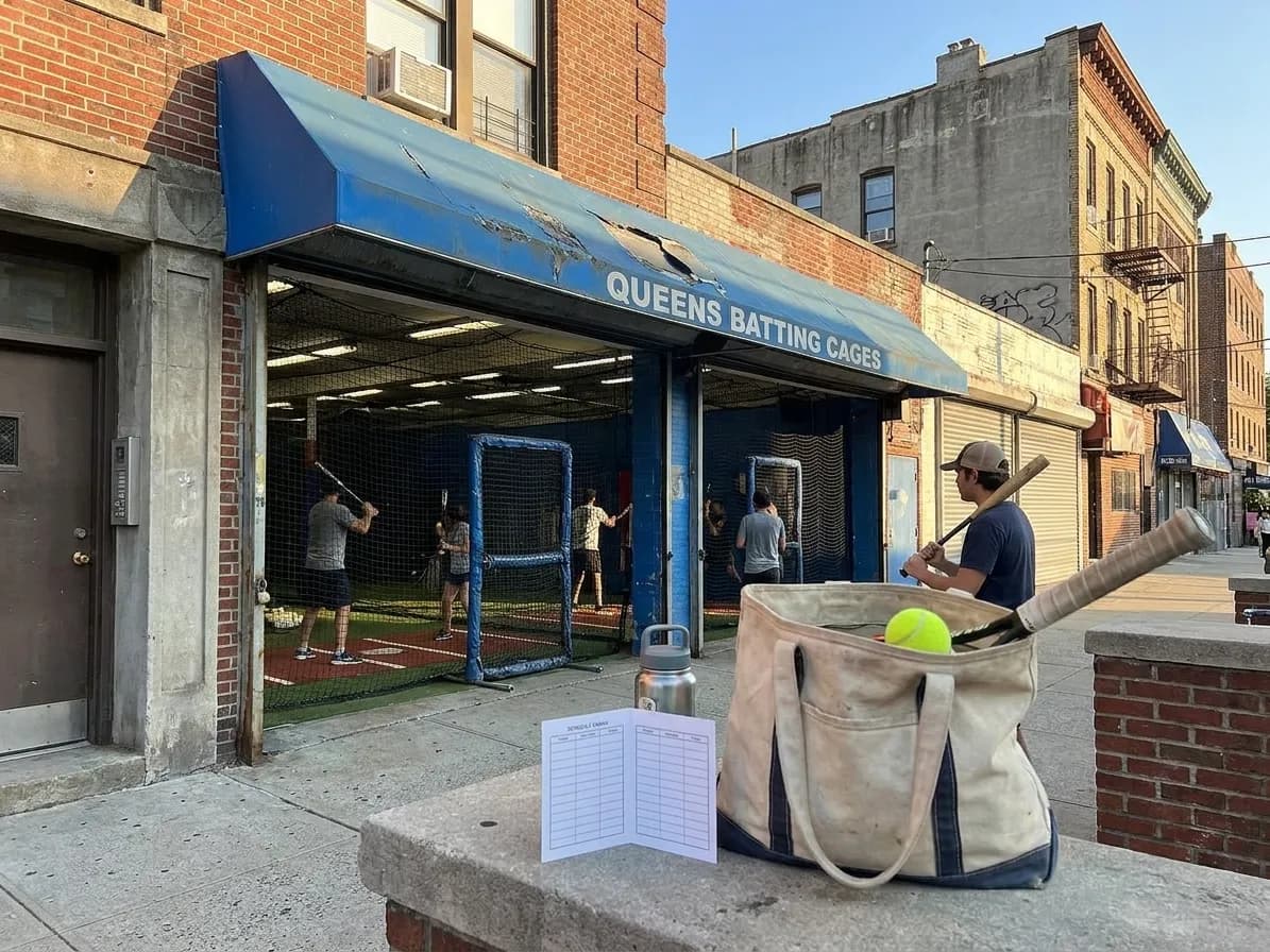 A bright Queens local-life scene connected to Luis Arraez Batting Cages: Queens Practice Facilities Near 2026 Open.
