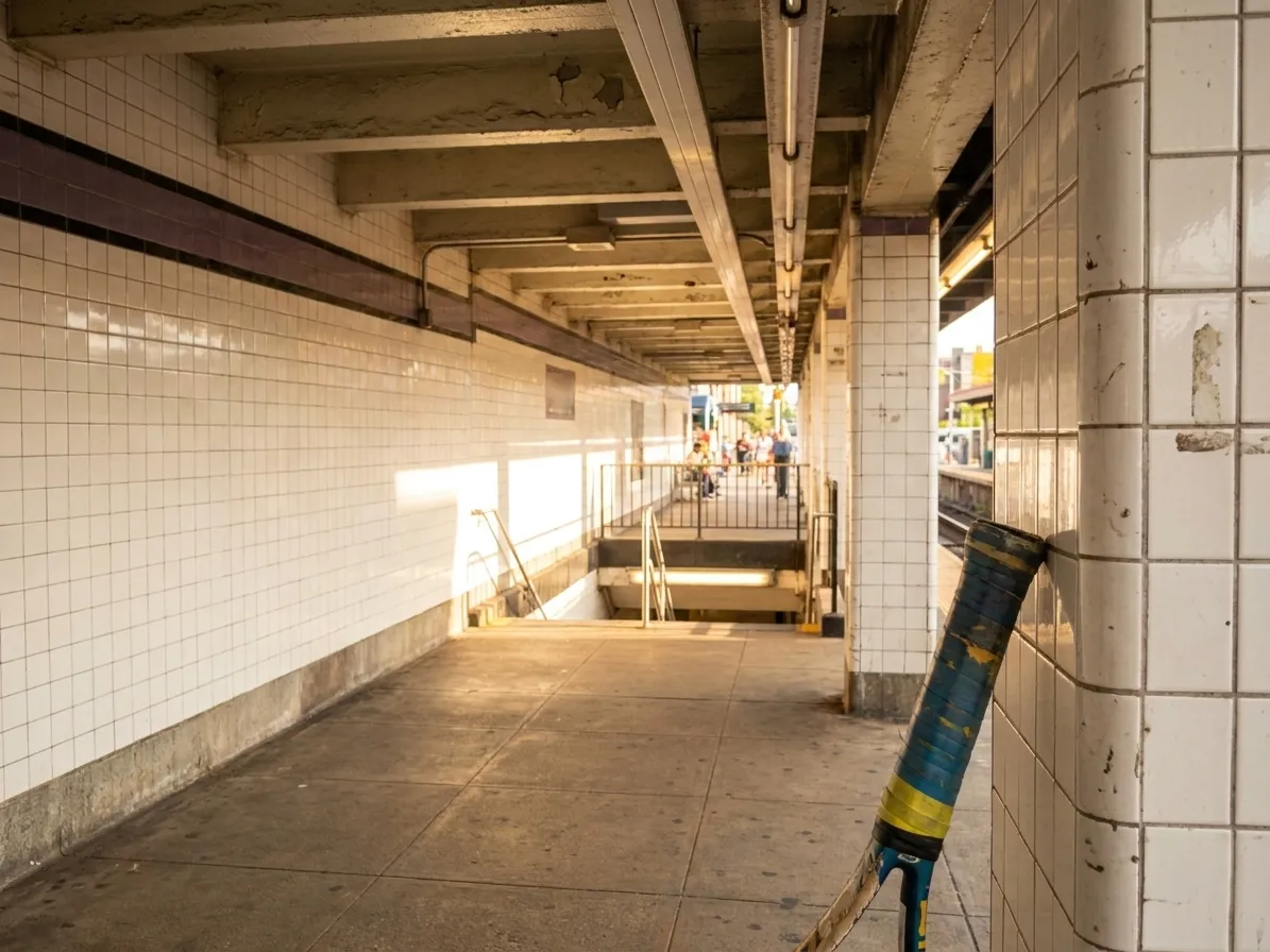 A bright New York local-life cover for Samsung Galaxy Watch Routes Across Flushing Meadows on US Open Days, inspired by queens subway station.