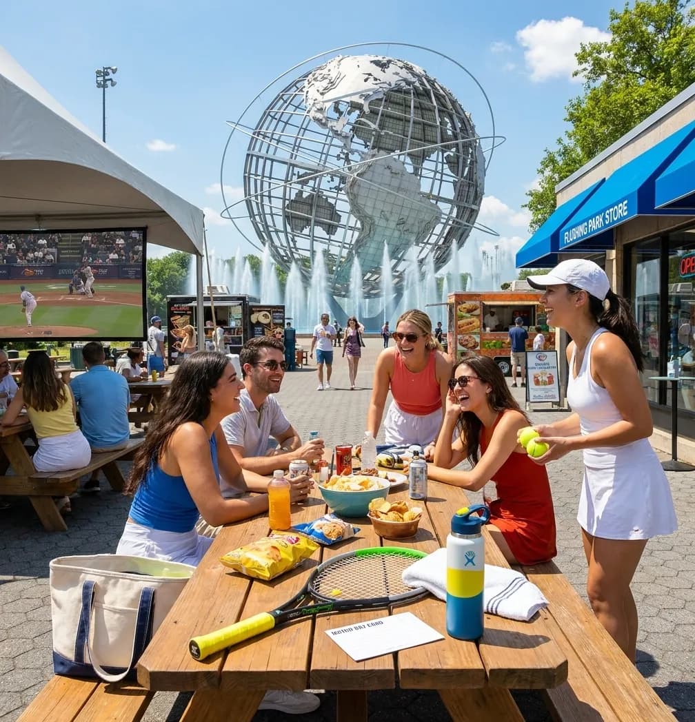 Bright Queens local-life detail for Dodgers Diamondbacks West-Coast Watch Plan At US Open 2026.