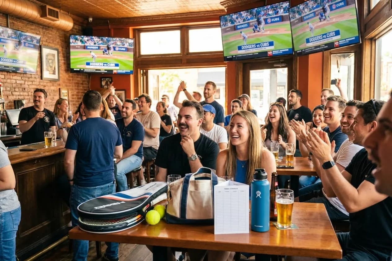 A bright Queens local-life scene connected to Dodgers vs Cubs Streaming: Queens Pubs Broadcasting Games During Open.