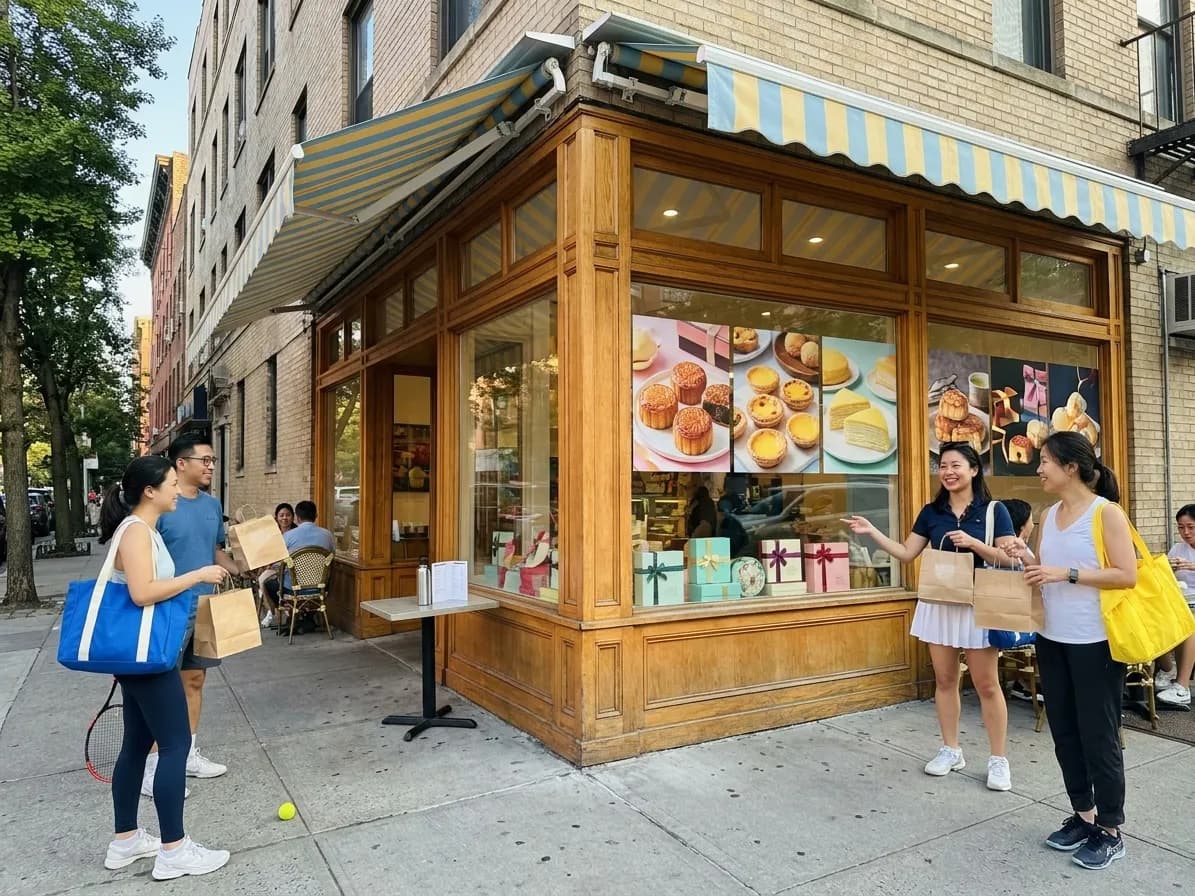A bright Queens local-life scene connected to Padres vs Diamondbacks Dessert Counters Near Queens US Open.