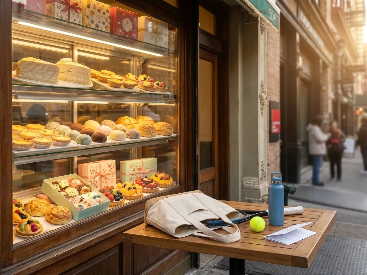Bright New York local-life cover for Padres vs Diamondbacks Dessert Counters Near Queens US Open.