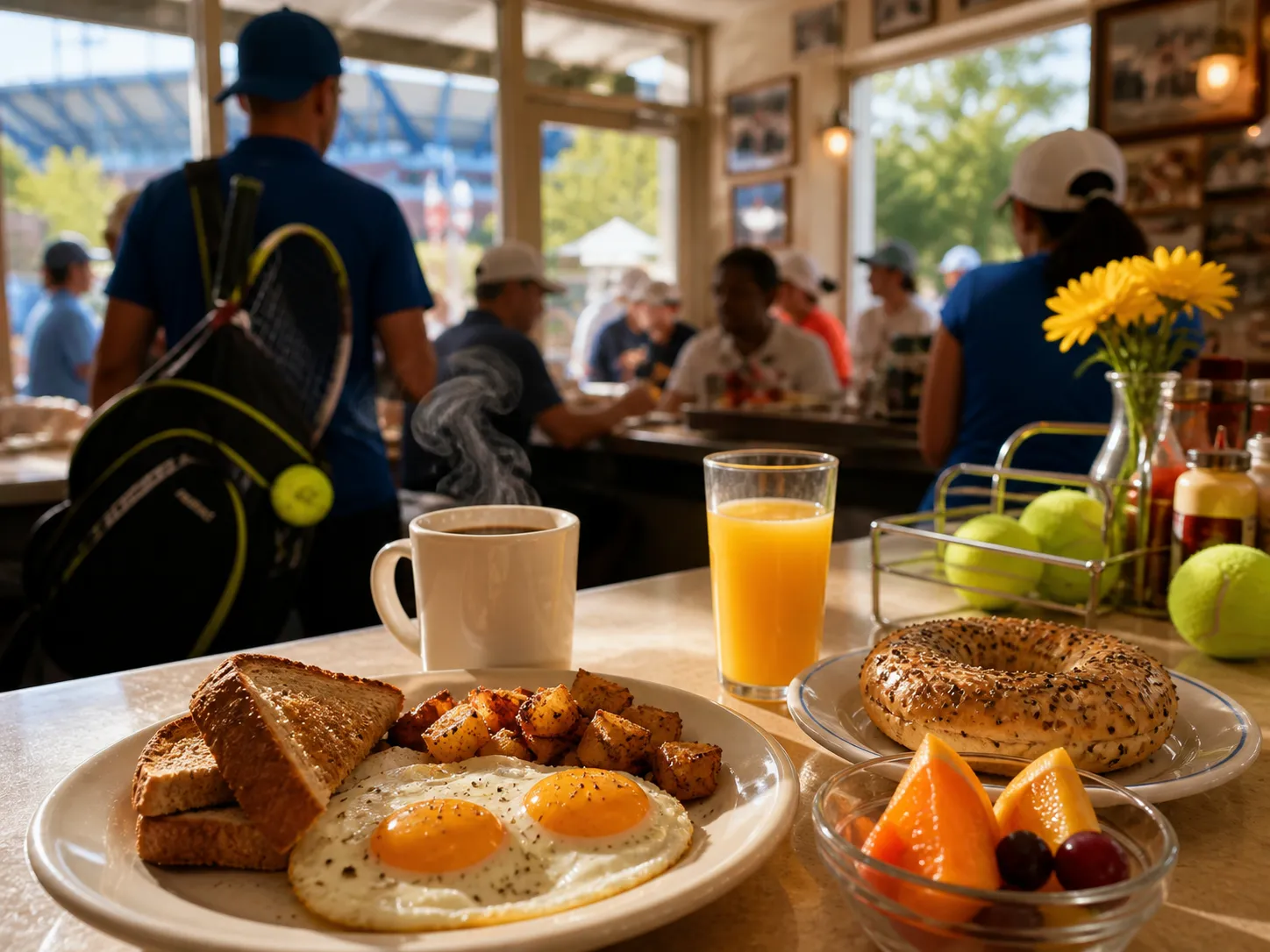Bright New York local-life cover for Salmonella Outbreak Linked To Eggs Near US Open 2026: Queens Breakfast Counters Before Day Sessions.