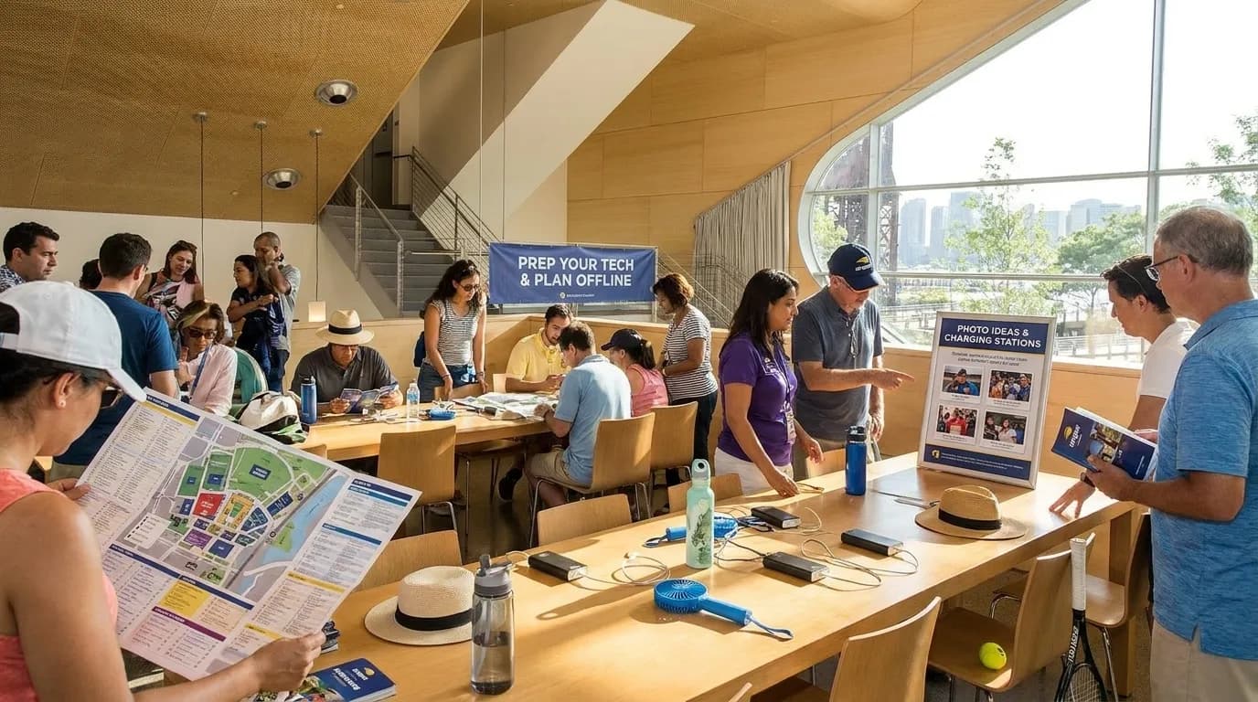 Bright New York local-life cover for ComEd Outage Lessons for Charging Phones at US Open.