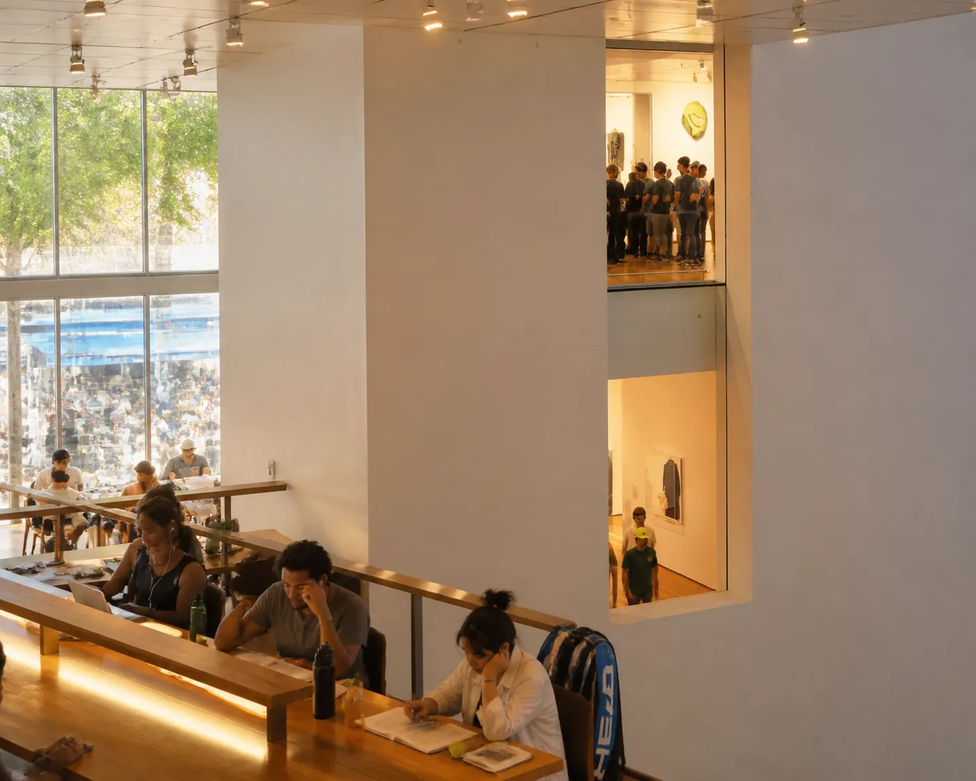 Bright New York local-life cover for Nationals Vs Phillies Near US Open 2026: Quiet Library Work Tables Between Matches.