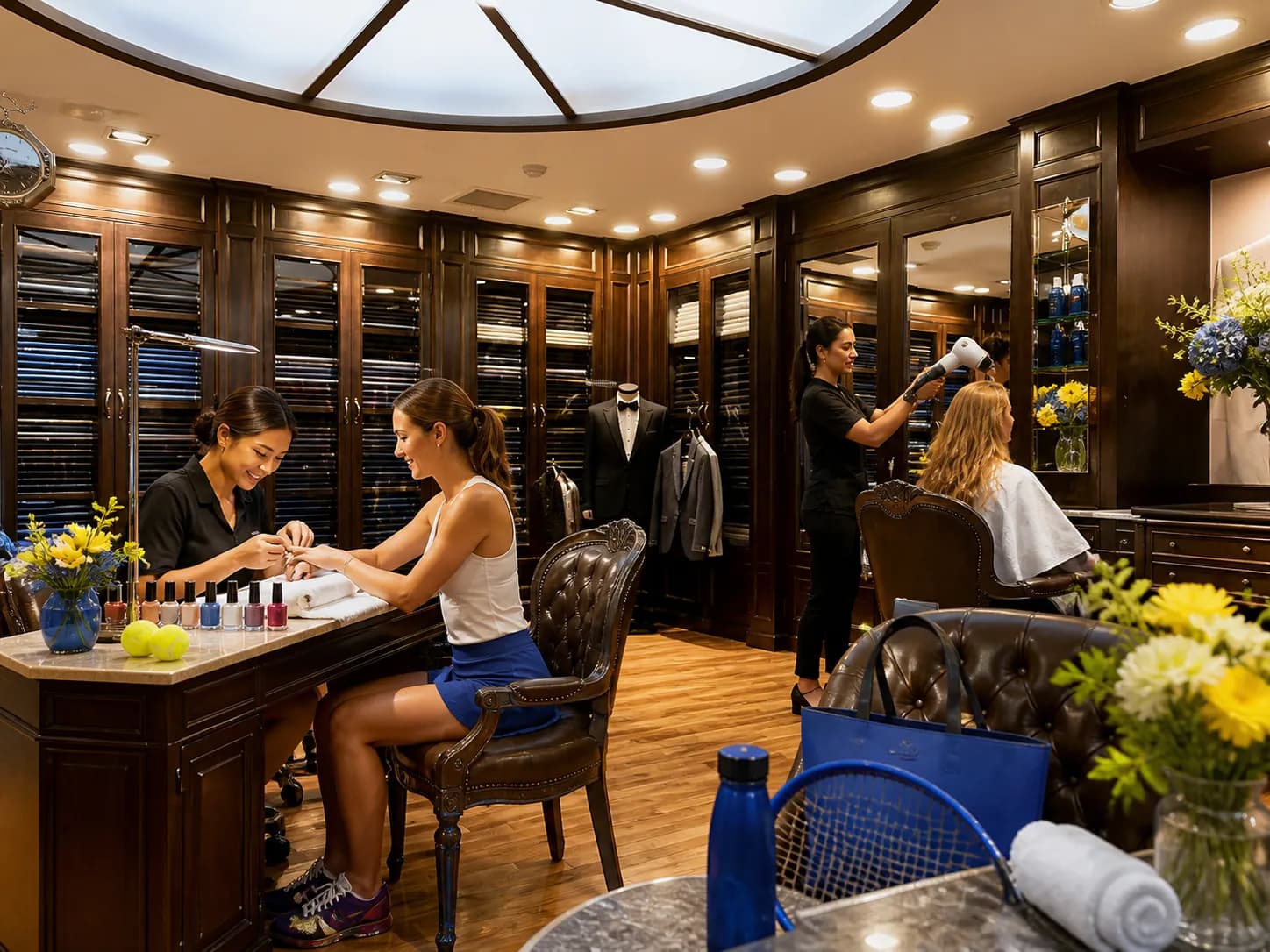 Bright New York local-life cover for Paris Hilton Style Beauty Services Near Queens US Open.