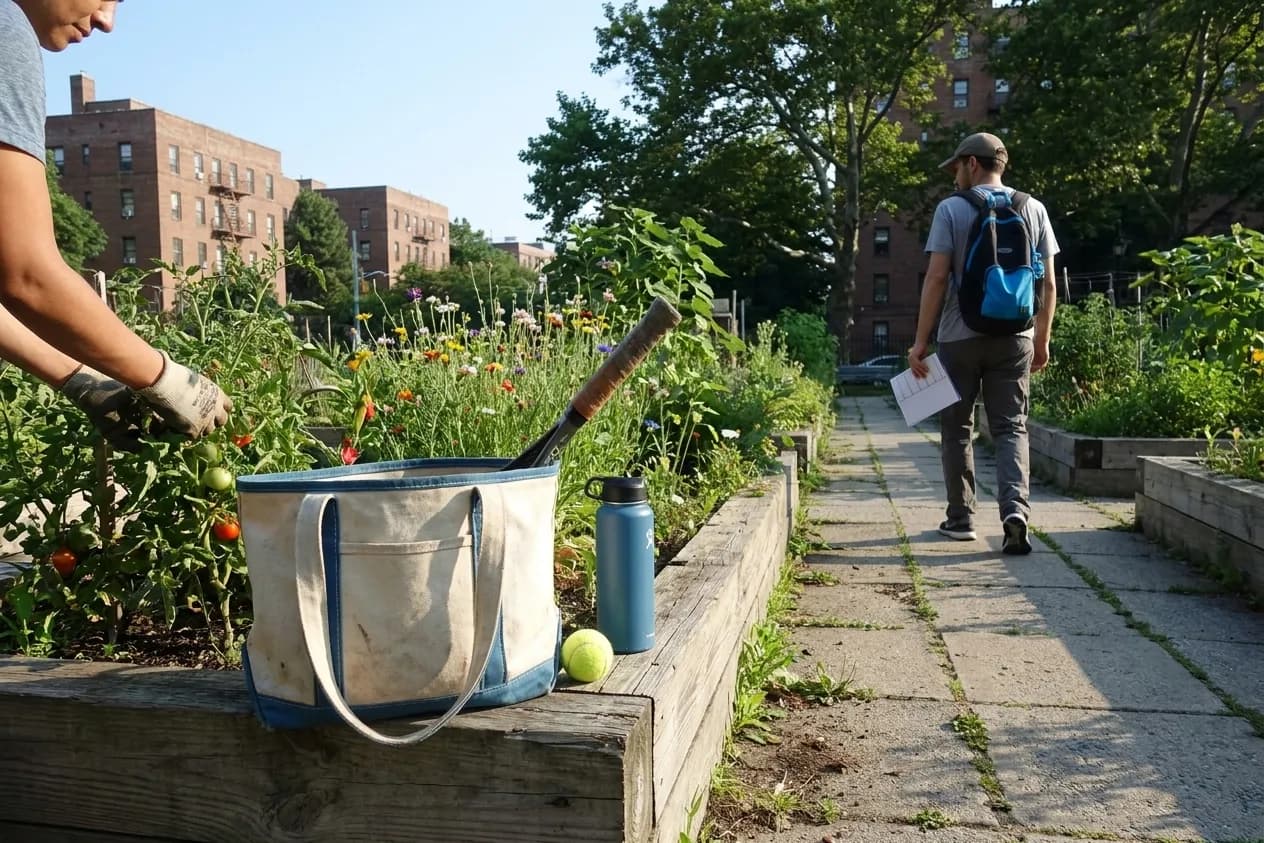 A bright Queens local-life scene connected to Rays vs Rockies Public Garden Walks Near US Open.