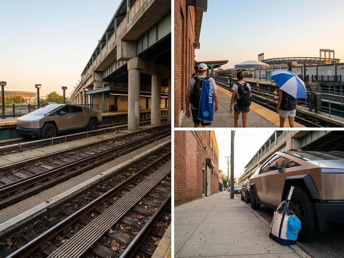 A distinct New York editorial scene inspired by mets willets point station, connected to US Open week.