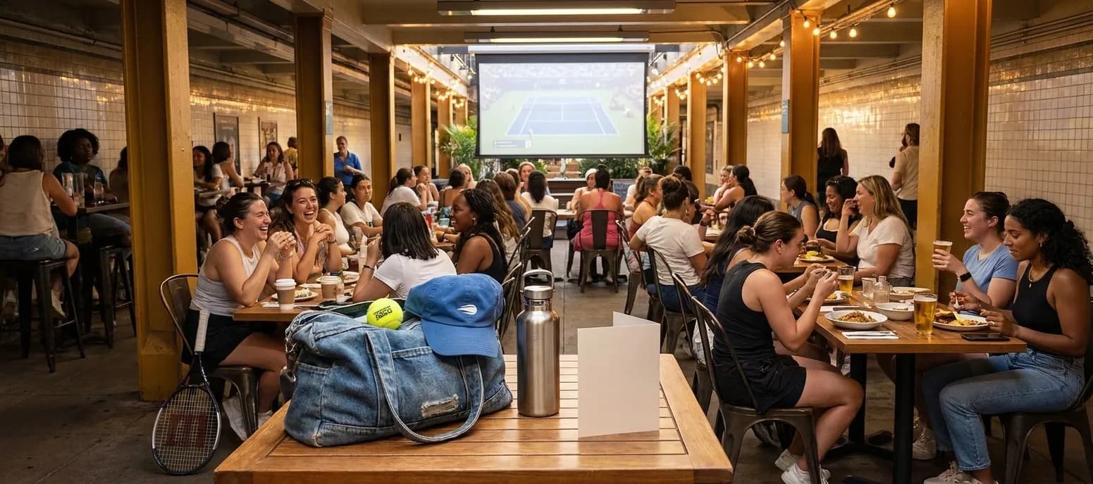 A bright Queens local-life scene connected to Valkyries vs Mercury Women’s Sports Bars During Tennis Week.