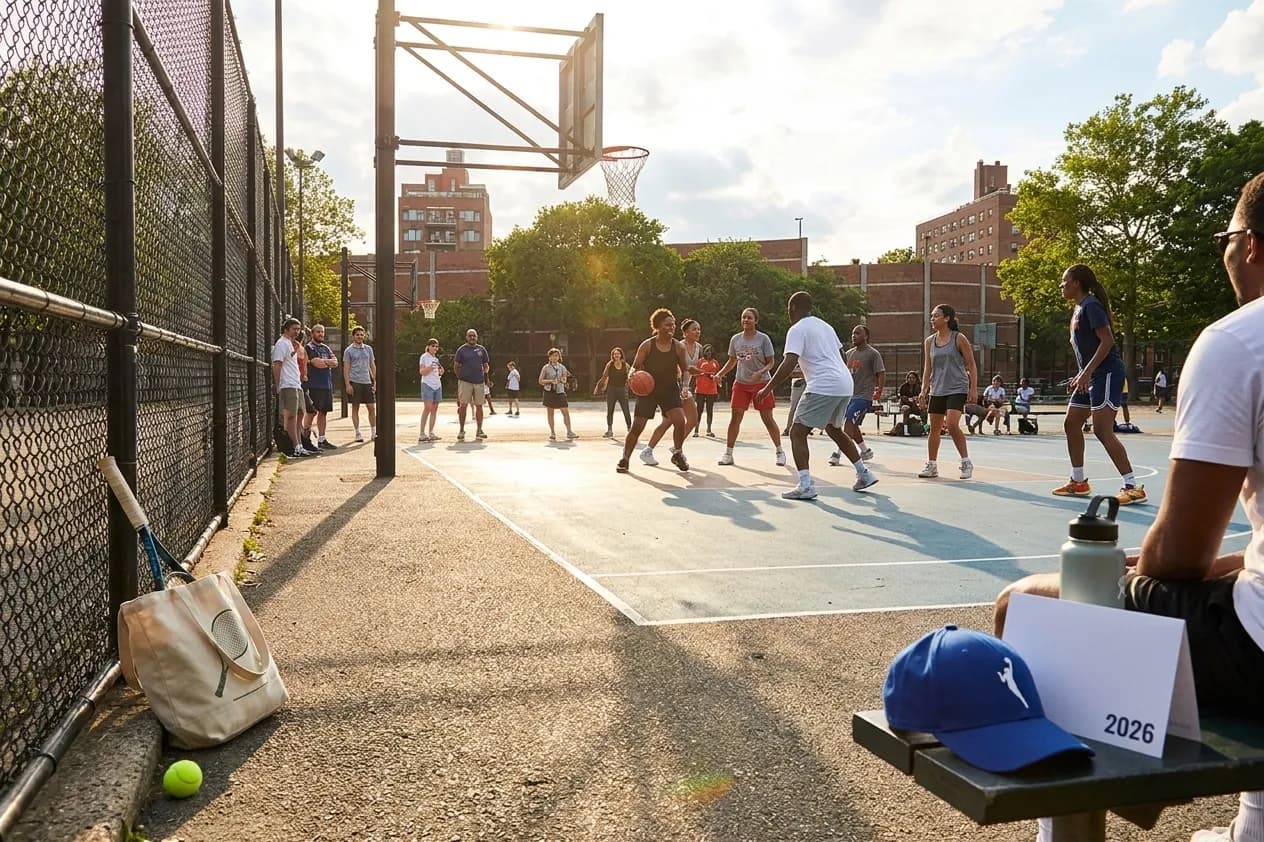 A bright Queens local-life scene connected to WNBA All Star Energy Around Queens US Open Nights.