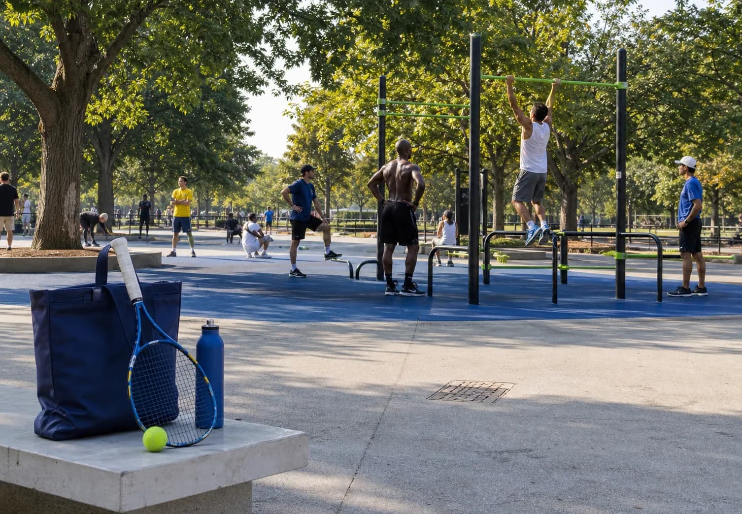 A bright Queens local-life scene connected to Aaron Donald Strength Training Parks Near 2026 US Open Queens.