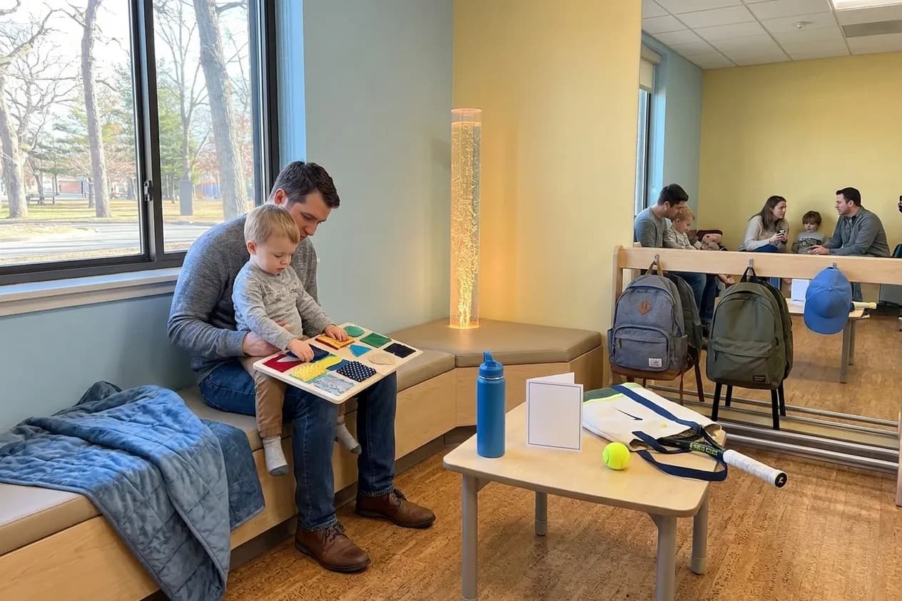 A bright Queens local-life scene connected to Toddler Calm Down Spaces Near 2026 US Open Grounds.