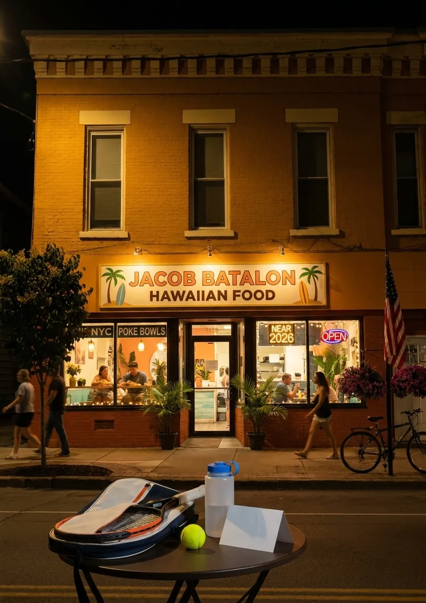 Bright New York local-life cover for Jacob Batalon Hawaiian Food: NYC Poke Bowls Near 2026 Open.