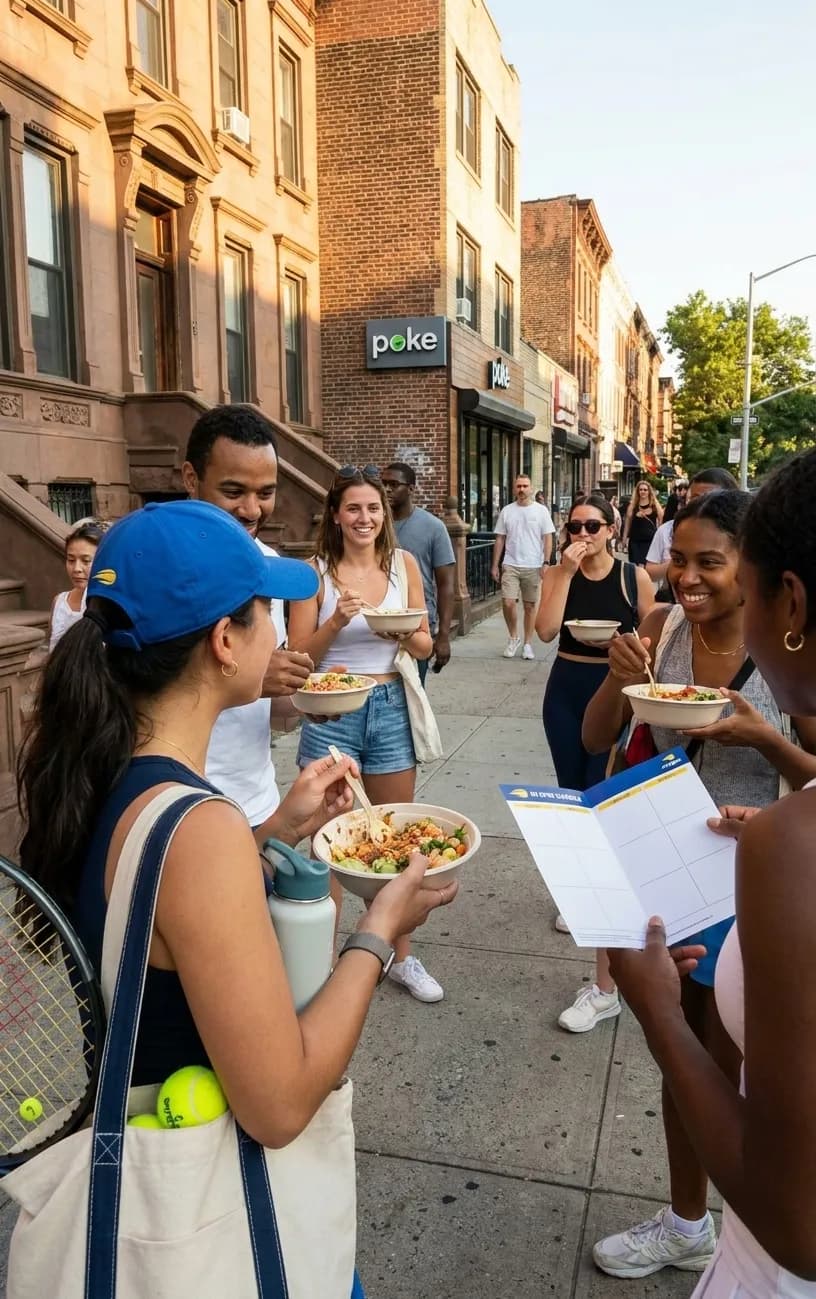 A bright Queens local-life scene connected to Jacob Batalon Hawaiian Food: NYC Poke Bowls Near 2026 Open.