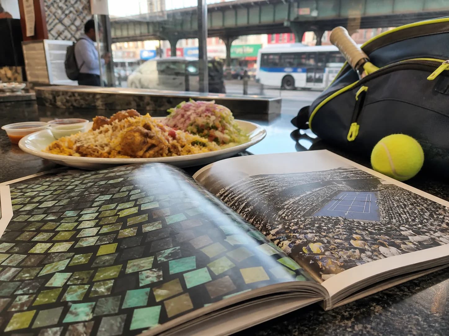 A bright Queens local-life scene connected to Tigers Vs Mariners Near US Open 2026: Halal Lunch Routes From Jackson Heights To Ashe.