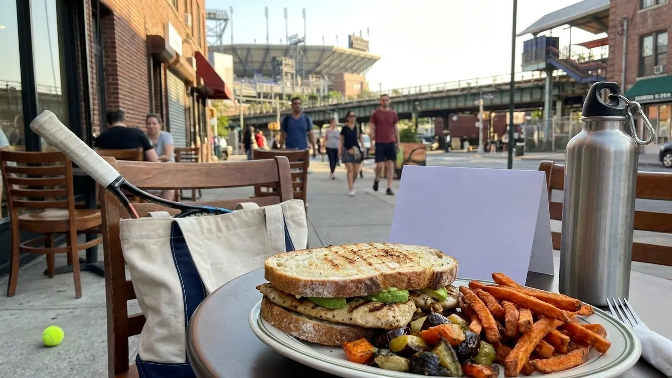 A bright Queens local-life scene connected to Vita Vea Strength Meals Before Long US Open Days.