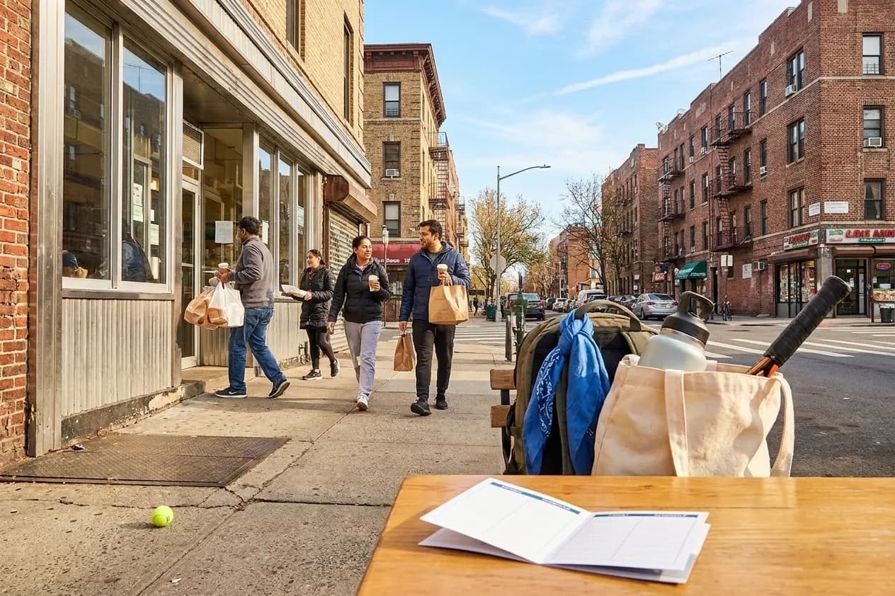 A bright Queens local-life scene connected to Vita Vea Strength Meals Before Long US Open Days.